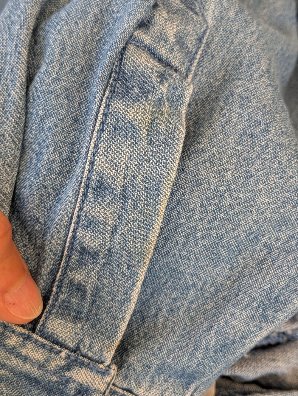 Vintage Mark’s denim Pearl Snap button rugged workwear Heavy Cotton Shirt M - Picture 6 of 9